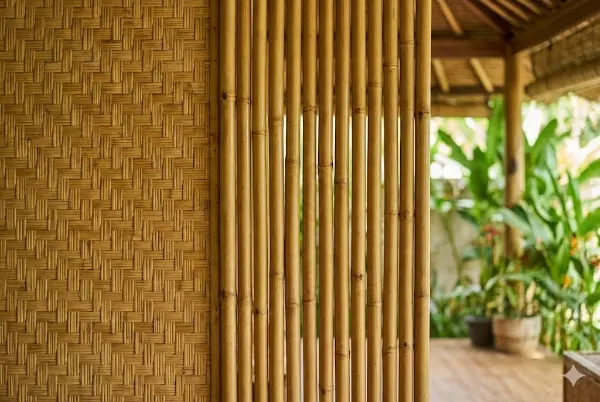 เปรียบเทียบผนังไม้ไผ่สานและซี่ตรง