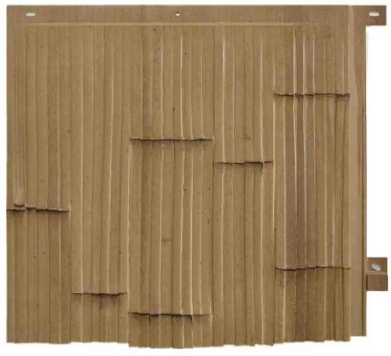 แผ่นหลังคาสับฟากเทียม Synthetic Bamboo ขนาด 333×333 มม.